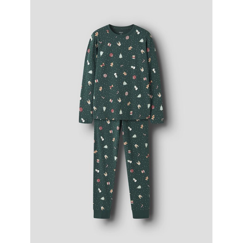 Name It Name It Boys'/Girls' Children's Christmas Pajama Set NKNVISMAS Green