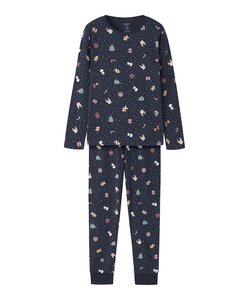 Name It Jongens/Meisjes Kinder Kerst Pyjama Set NKNVISMAS Donkerblauw