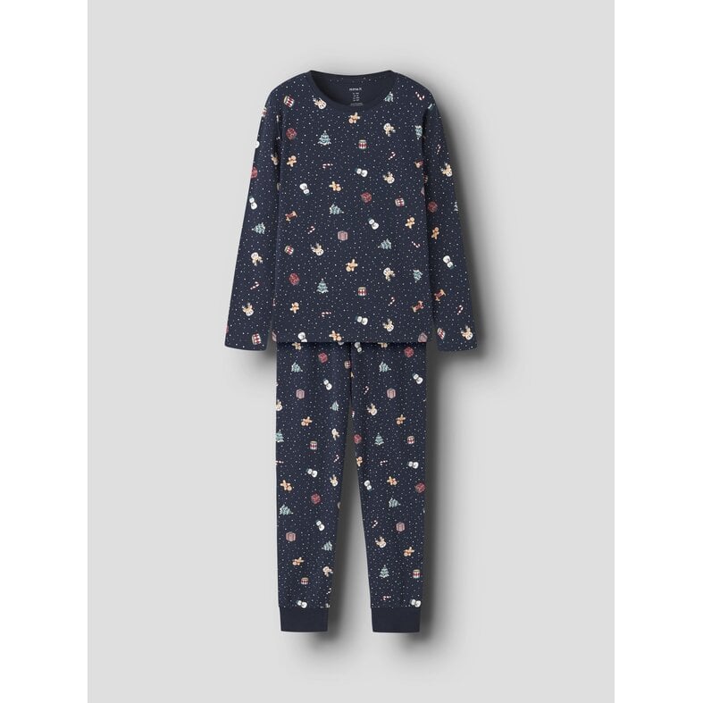 Name It Name It Boys'/Girls' Children's Christmas Pajama Set NKNVISMAS Dark Blue