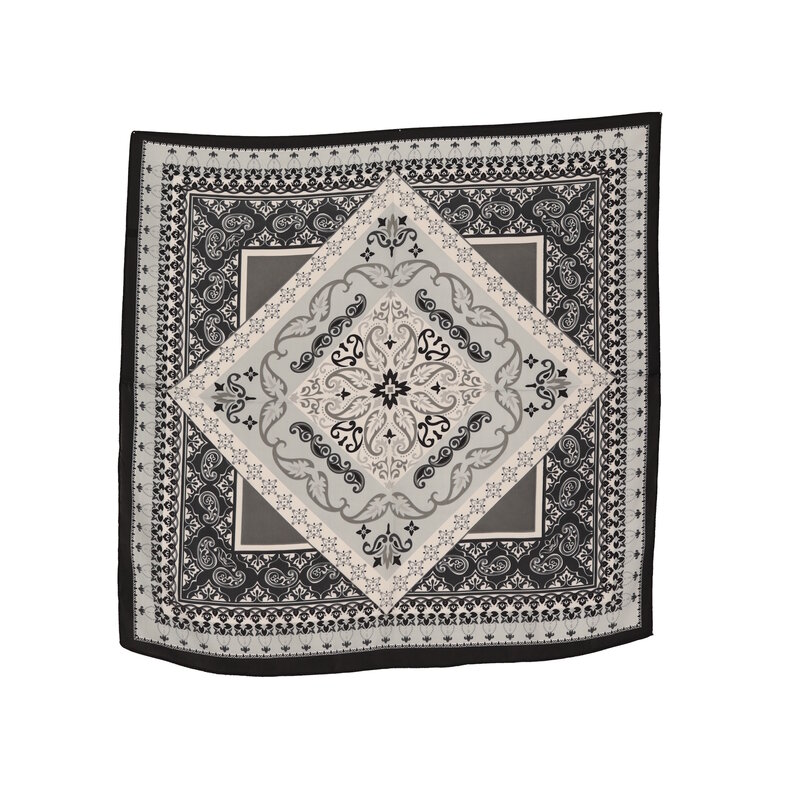 Sarlini Sarlini Dames Bandana Neksjaal Dun Zwart/Grijs