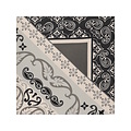Sarlini Sarlini Women's Bandana Neck Scarf Thin Black/Gray