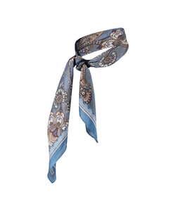 Sarlini Women's Bandana Neck Scarf Thin Dark Blue