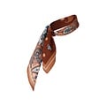 Sarlini Sarlini Women's Bandana Neck Scarf Thin Brown