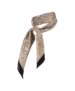 Sarlini Women's Bandana Neck Scarf Thin Light Brown