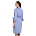 Ten Cate Ten Cate Dames Kimono Ochtendjas Met Kant Viscose Effen Lichtblauw