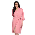 Ten Cate Ten Cate Women's Kimono Robe with Lace Viscose Solid Pink