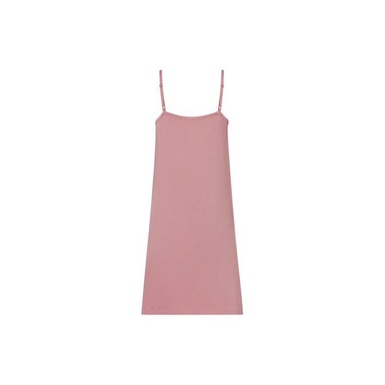 Ten Cate Ten Cate Dames Negligé Nachthemd Met Kant V-Hals Viscose Roze