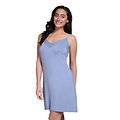 Ten Cate Ten Cate Women's Negligee Nightgown with Lace V-Neck Viscose Light Blue