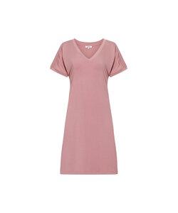 Ten Cate Women's Long Nightgown Short Sleeves Viscose Solid Pink