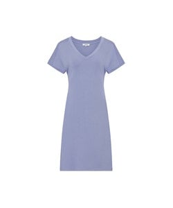 Ten Cate Dames Lang Nachthemd Korte Mouw Viscose Effen Lichtblauw