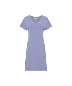 Ten Cate Women's Long Nightgown Short Sleeves Viscose Solid Light Blue