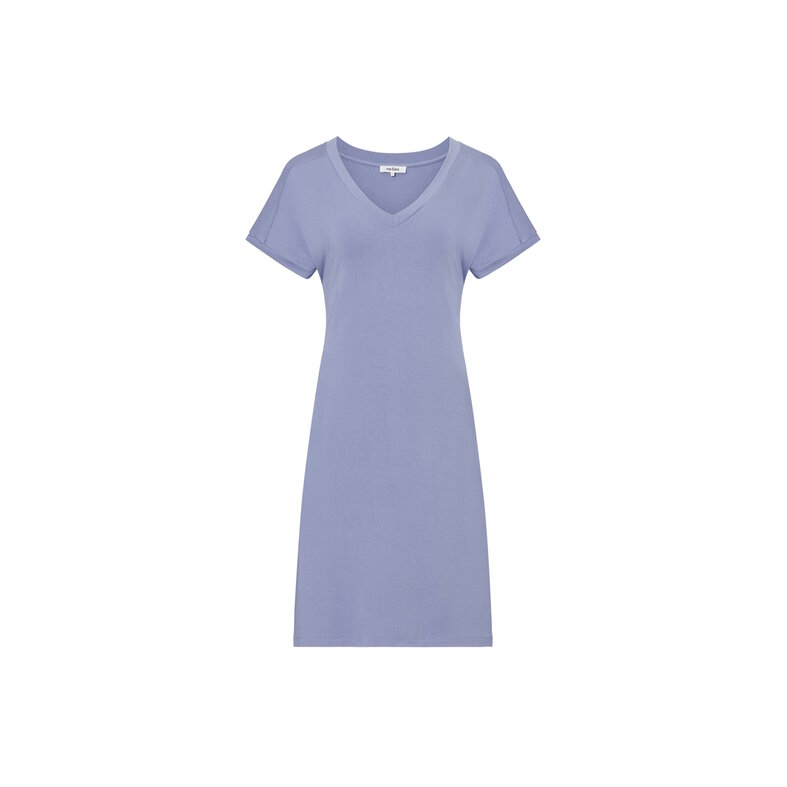 Ten Cate Ten Cate Dames Lang Nachthemd Korte Mouw Viscose Effen Lichtblauw