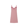 Ten Cate Ten Cate Dames Negligé Nachthemd Met Kant V-Hals Viscose Roze