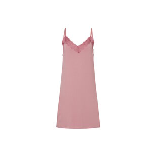 Ten Cate Dames Negligé Nachthemd Met Kant V-Hals Viscose Roze