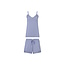 Ten Cate Ten Cate Women's Short Pajama Set Shortama with Lace V-Neck Viscose Light Blue