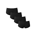 PIECES PIECES Dames Boxershorts PCLENA 4-Pack Effen Zwart
