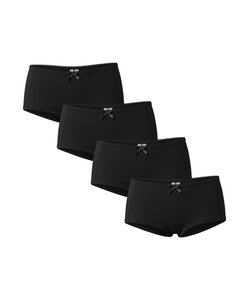 PIECES Women's Boxer Shorts PCLENA 4-Pack Solid Black