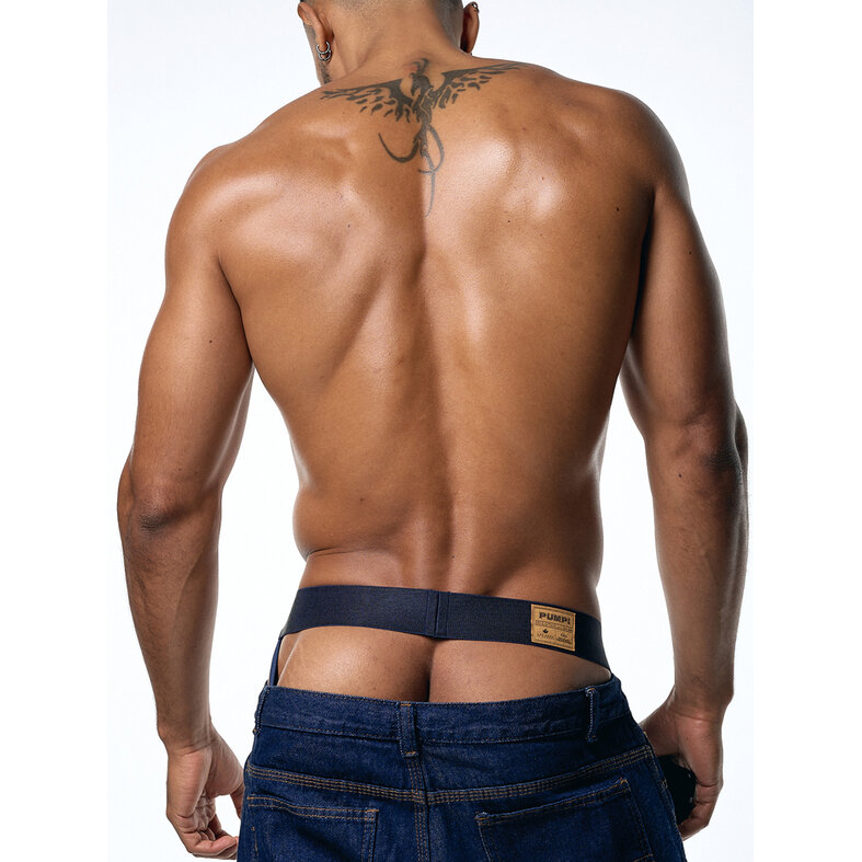 PUMP! PUMP Heren Jockstrap Indigo Blue Denim