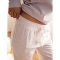 By Louise By Louise Dames Pyjama Set Lang Katoen Gestreept Lila