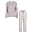 By Louise By Louise Ladies Pajama Set Long-Sleeve Cotton Floral Lilac