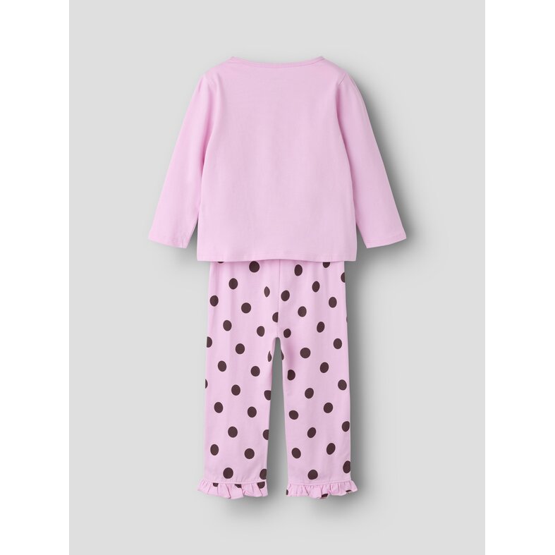 Name It Name It Meisjes Lange Pyjama Set Giftbox NMFRANIQ Roze Beer Print/Gestipt