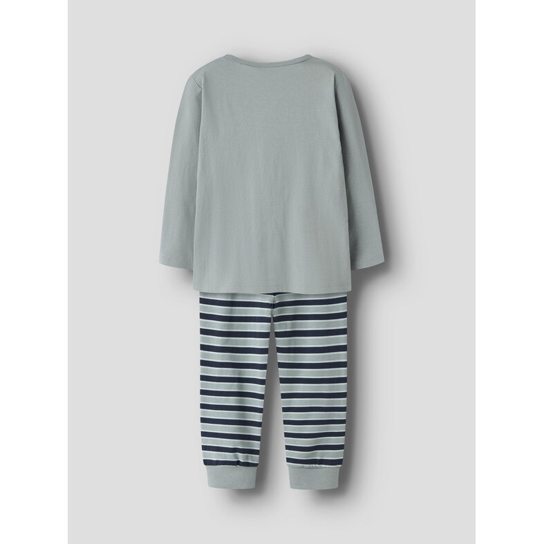 Name It Name It Jongens Lange Pyjama Set NMMRYNDQ Turquoise Dinosaurus Print/Gestreept