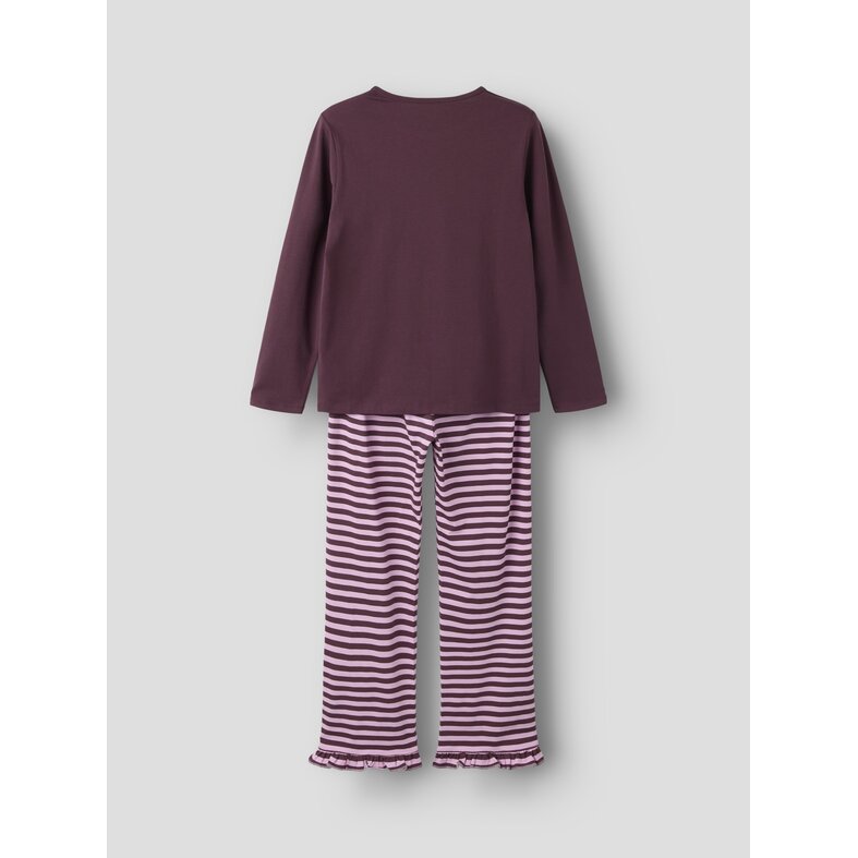 Name It Name It Meisjes Lange Pyjama Set Giftbox NKFREAQ Paars Gestreept/Strik Print