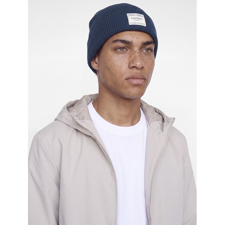 Jack & Jones Jack & Jones Heren Muts JACATTITUDE Beanie Donkerblauw