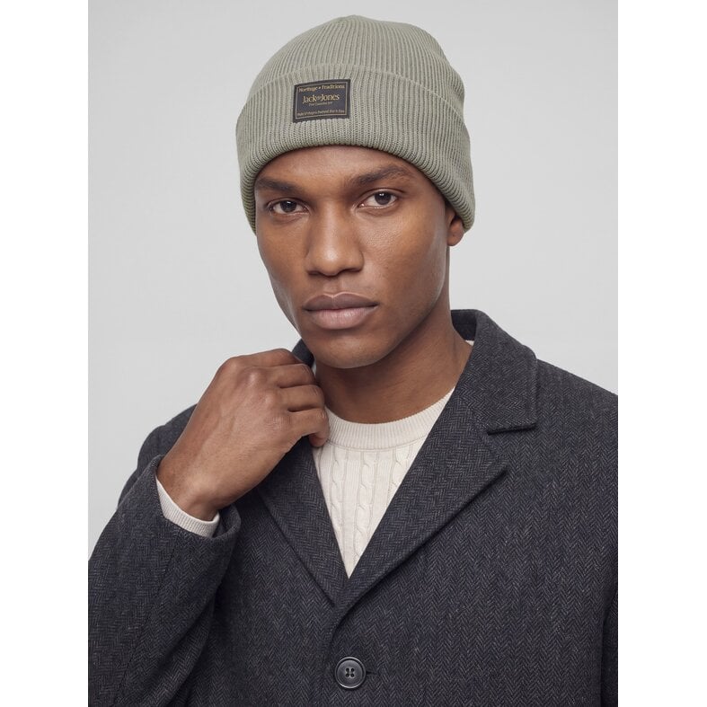Jack & Jones Jack & Jones Heren Muts JACATTITUDE Beanie Grijsgroen