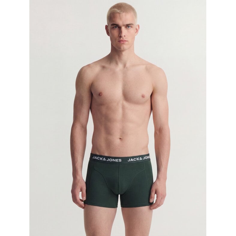 Jack & Jones Jack & Jones Heren Kerst Boxershorts Trunks JACXMAS GINGERBREAD 3-Pack Donkergroen/Donkerblauw Kerst Print