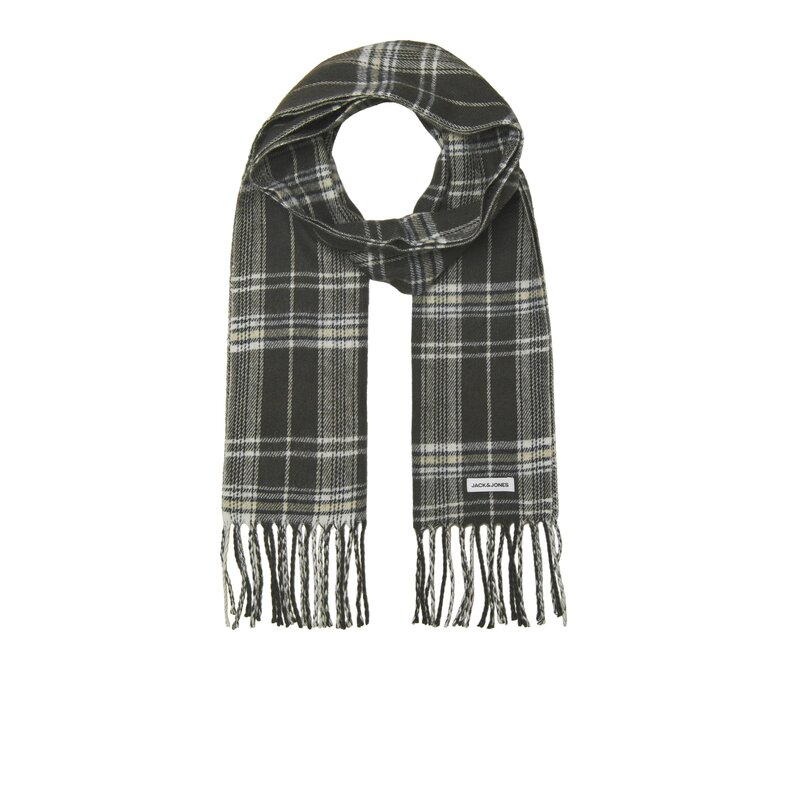 Jack & Jones Jack & Jones Heren Muts + Sjaal Giftbox JACFROST DNA Grijs Geruit/Effen Zwart