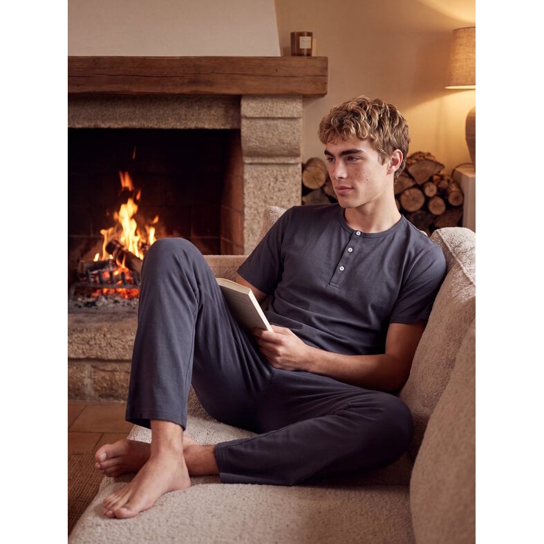 Jack & Jones Jack & Jones Heren Heren Pyjamaset Giftbox JACOTTO Effen Donkerblauw