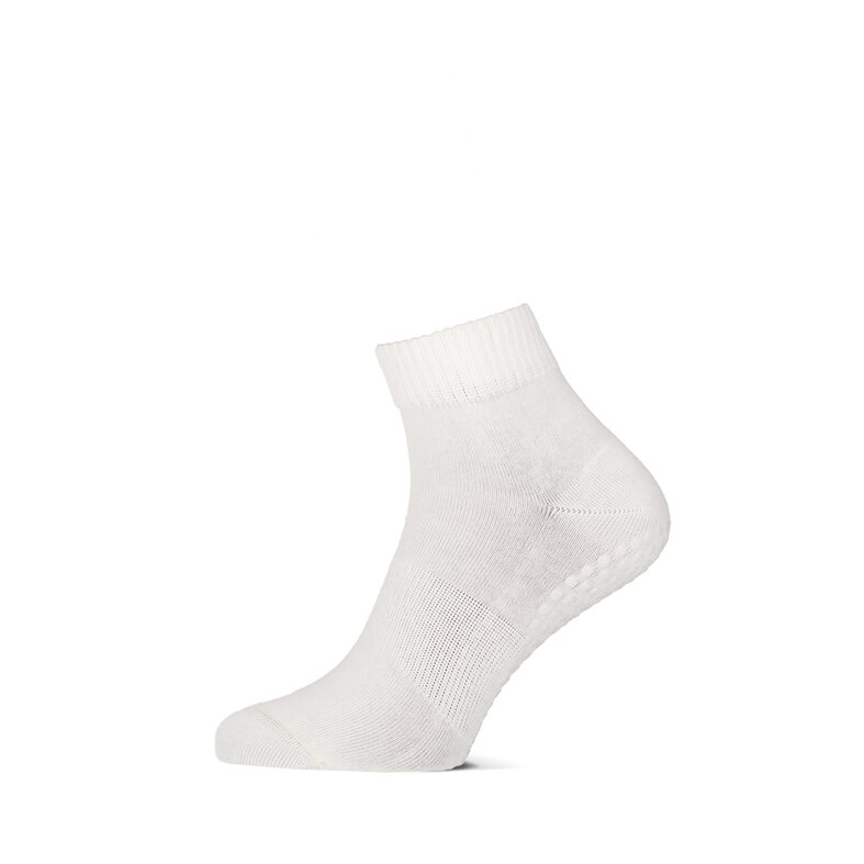 Basset Basset Women's Ankle Socks Non-Slip Yoga & Pilates 2-Pack White