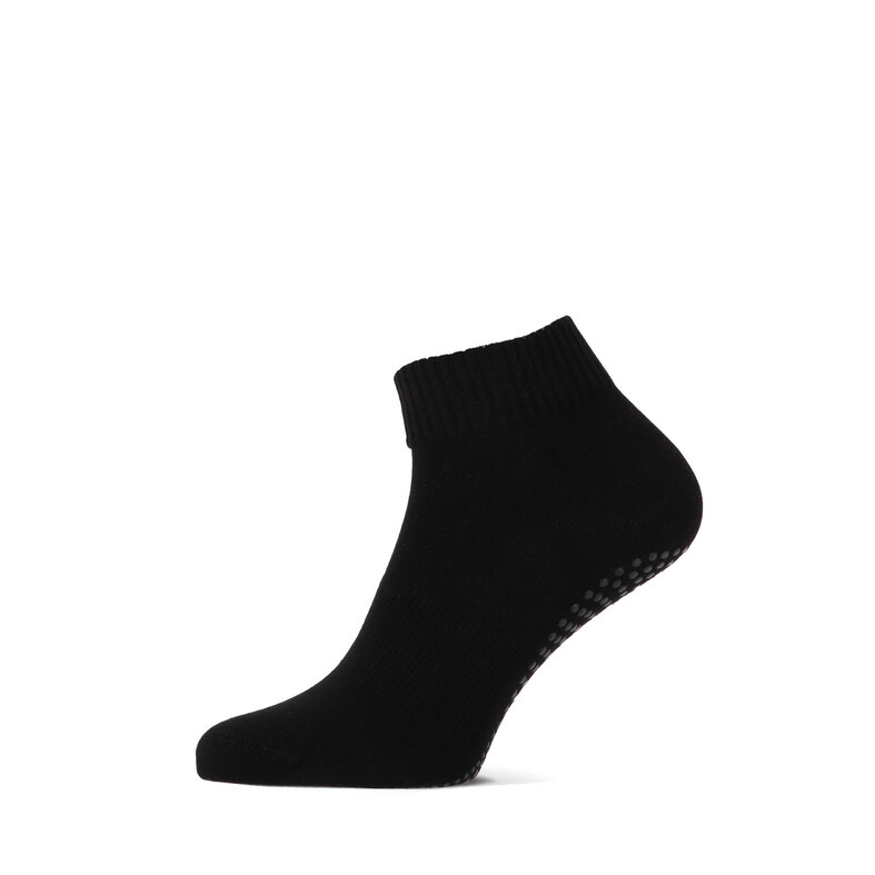 Basset Basset Women's Ankle Socks Non-Slip Yoga & Pilates 2-Pack Black