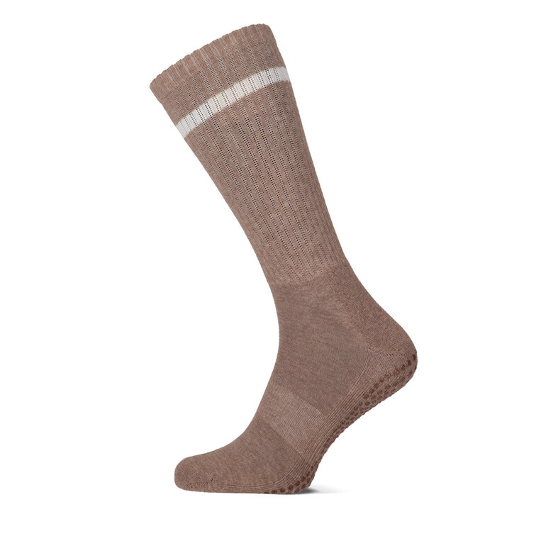 Basset Basset Women's Non-Slip Yoga & Pilates Socks 2-Pack Beige