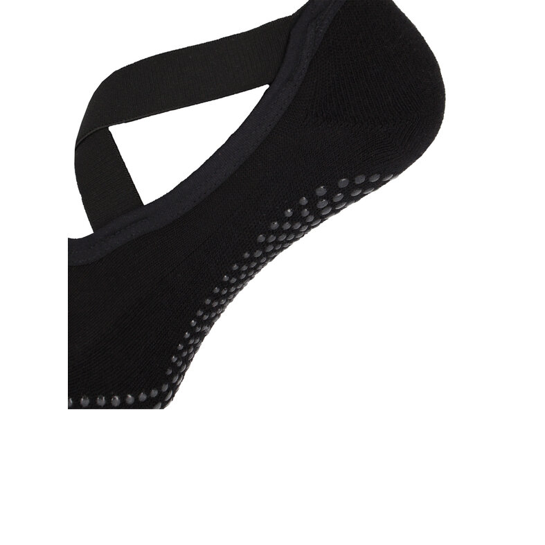 Basset Basset Women's Footies Yoga Pilates Socks Non-Slip 2-Pack Black