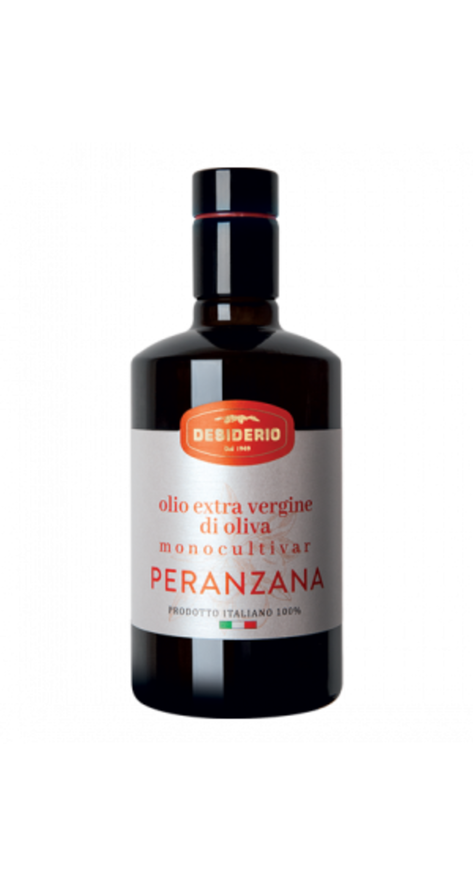 Desiderio, originele Italiaanse producten. Olijfolie  Extra vergine Monocultivar Peranzana  0,50 L