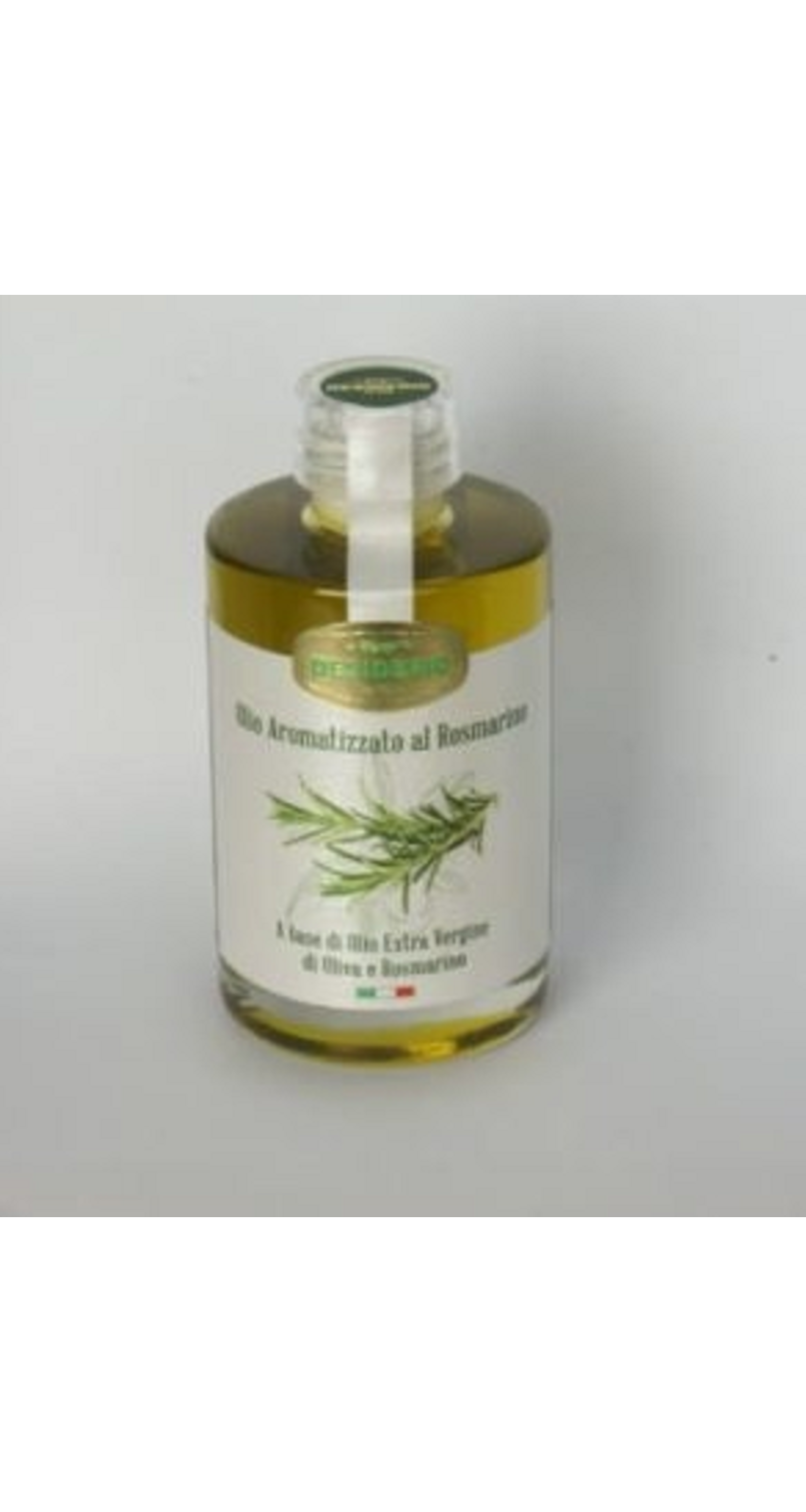 Desiderio, originele Italiaanse producten. Desiderio Olijfolie met Rozemarijn, flesje 0,2 liter