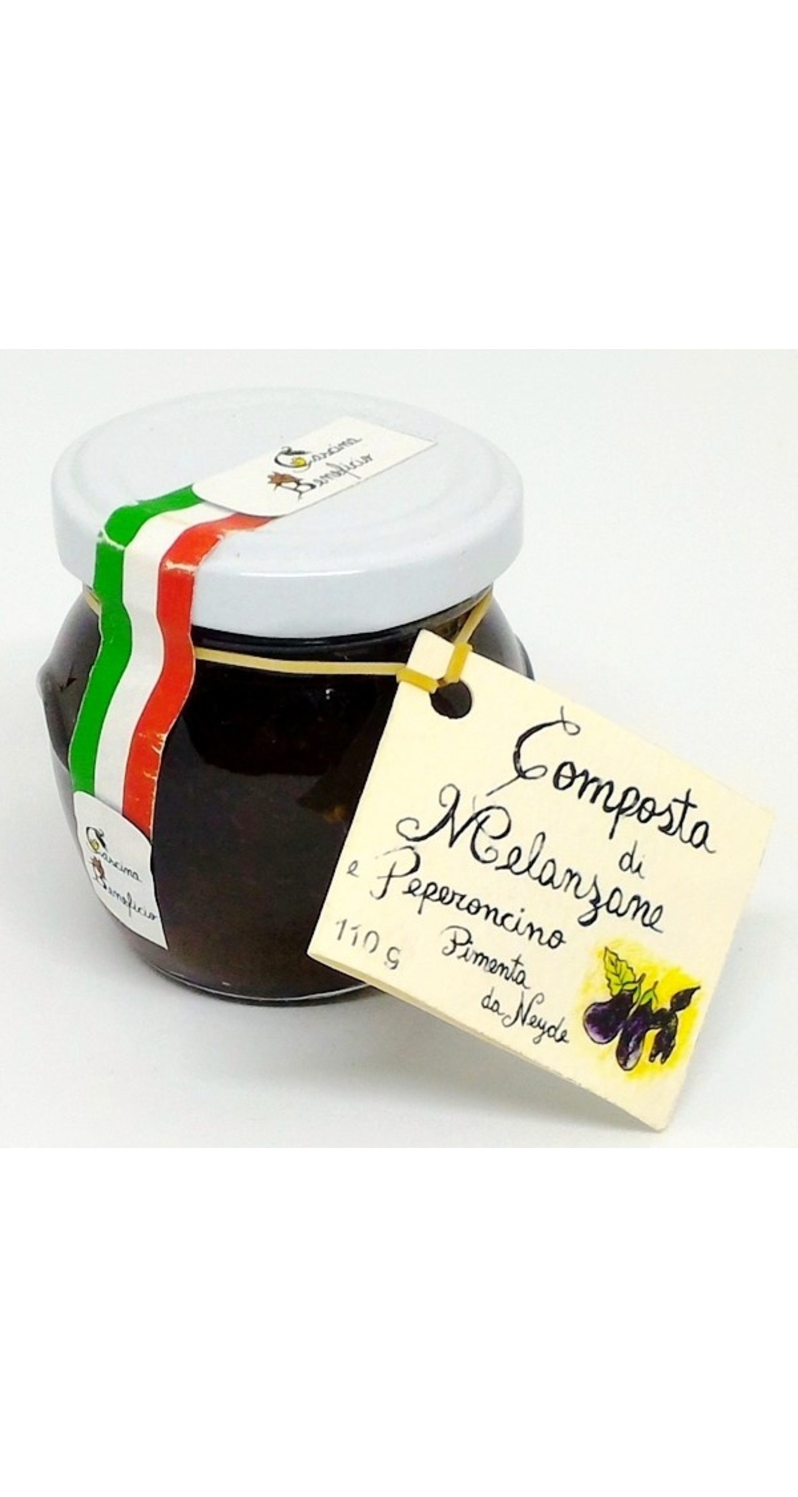 Cascina Beneficio Compote van aubergine en chilipeper pimenta da neyde 100g