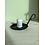 Rustik Lys Rustik Lys - Pillar candle black and white Arrow by Kimmi - 4x6cm