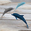 LOVI Lovi Dolphin 15 cm Dark Blue Birch Wood