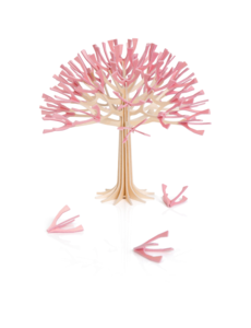 LOVI Lovi Cherry Tree 22 cm Natural birch wood / Pink blossom