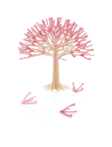 LOVI Lovi Cherry Tree 22 cm Natural birch wood / Pink blossom