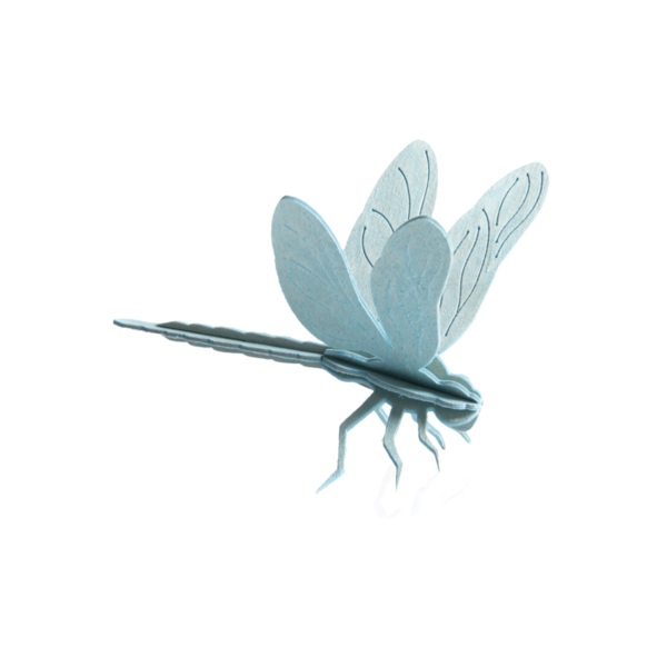 LOVI Lovi Dragonfly 10 cm Light Blue Birch Wood