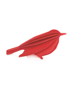 LOVI Lovi Bird 8 cm Red Birch Wood