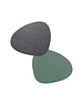 LIND DNA LIND DNA set of 2 Curve Placemats Double-sided Leather - NUPO Pastel Green and CLOUD Anthracite Gray