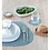 LIND DNA LIND DNA set of 2 Curve Placemats Double-sided Leather - NUPO Pastel Green and CLOUD Anthracite Gray