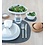 LIND DNA LIND DNA set van 2 Curve Placemats Dubbelzijdig Leer- NUPO Pastelgroen en CLOUD Antracietgrijs