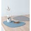 LIND DNA LIND DNA set of 2 Curve Placemats Double-sided Leather - NUPO Light Blue and NUPO Light Gray