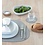 LIND DNA LIND DNA set of 2 Curve Placemats Double-sided Leather - NUPO Light Blue and NUPO Light Gray